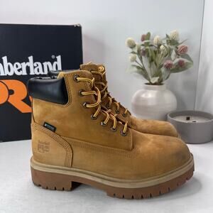 Timberland PRO Direct Attach 6-inch Steel Toe Waterproof Boot Brown Men 8.5